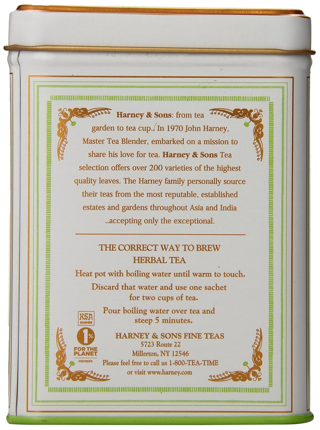 Harney and Sons Peppermint Tea, 20 Sachets 1.2 Oz