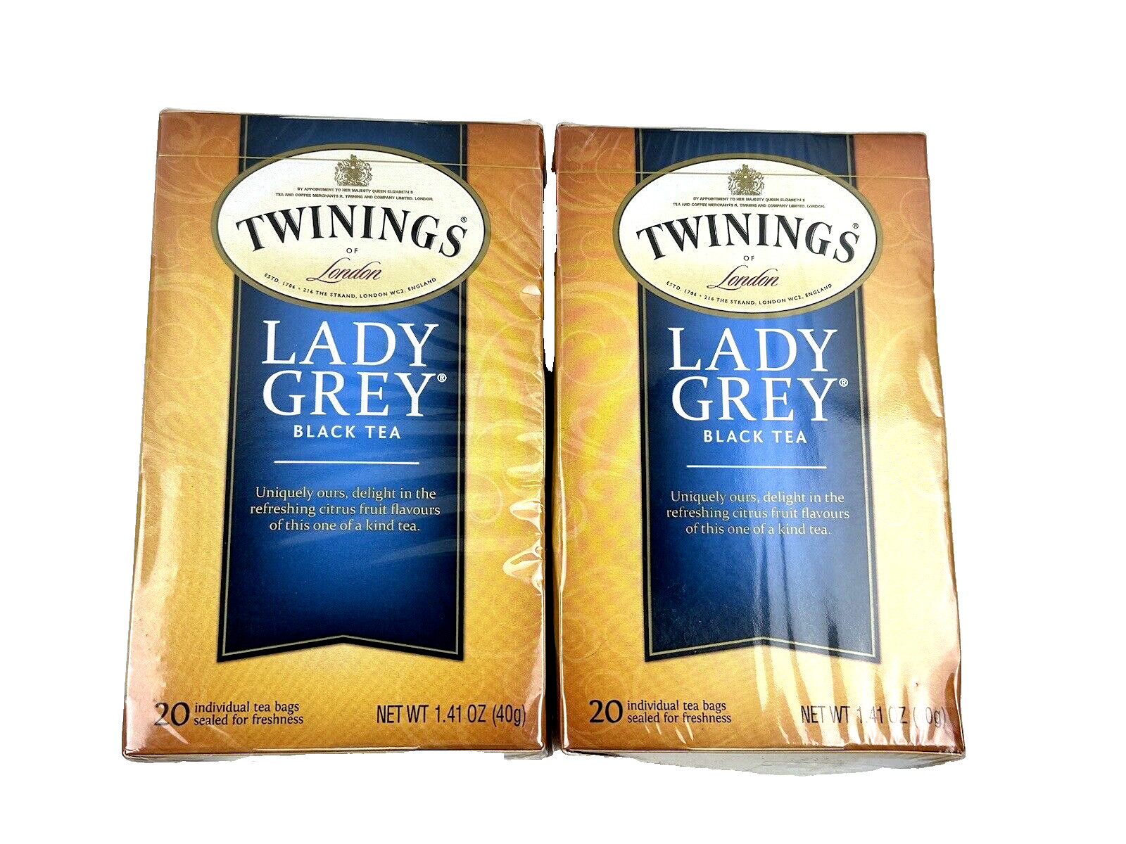 (2) Twinings Lady Grey Black Tea – 20 tea bags 40 total exp 2026