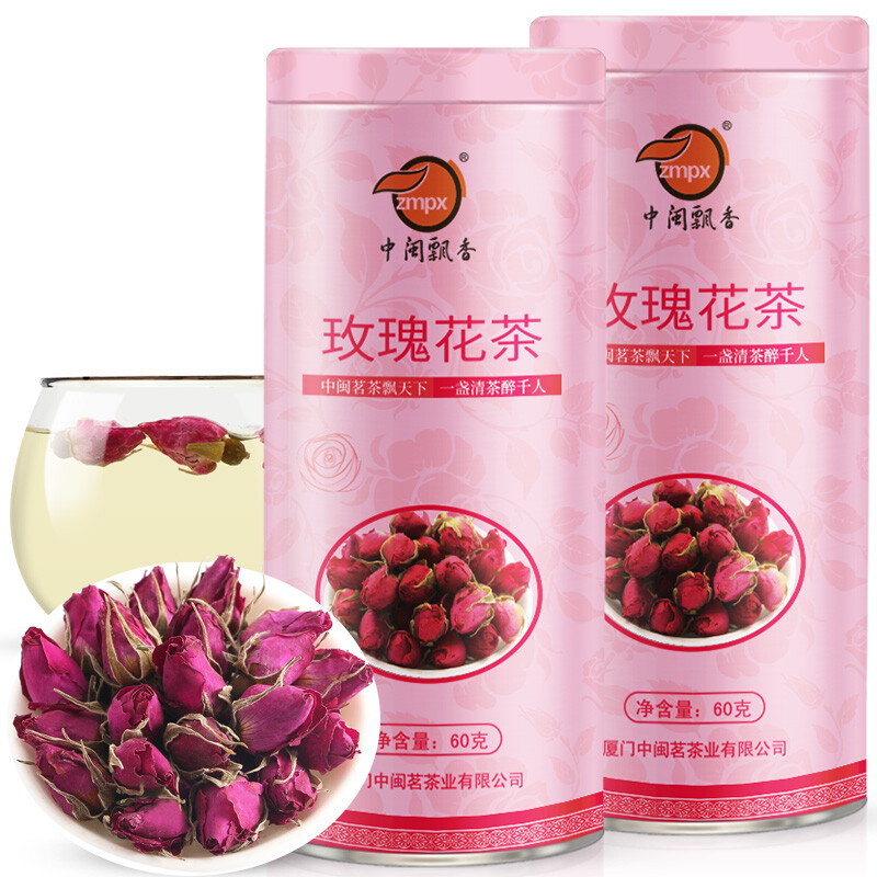 60g Rose Tea Buds Dried Flower Herbal Organic Purple Rosebud Tea Beauty Tea