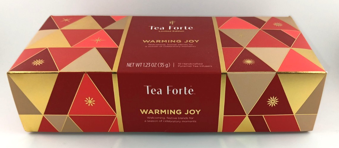 Tea Forte Warming Joy Gift Set, Limited Edition, Tea Sampler 10 Pyramid Tea