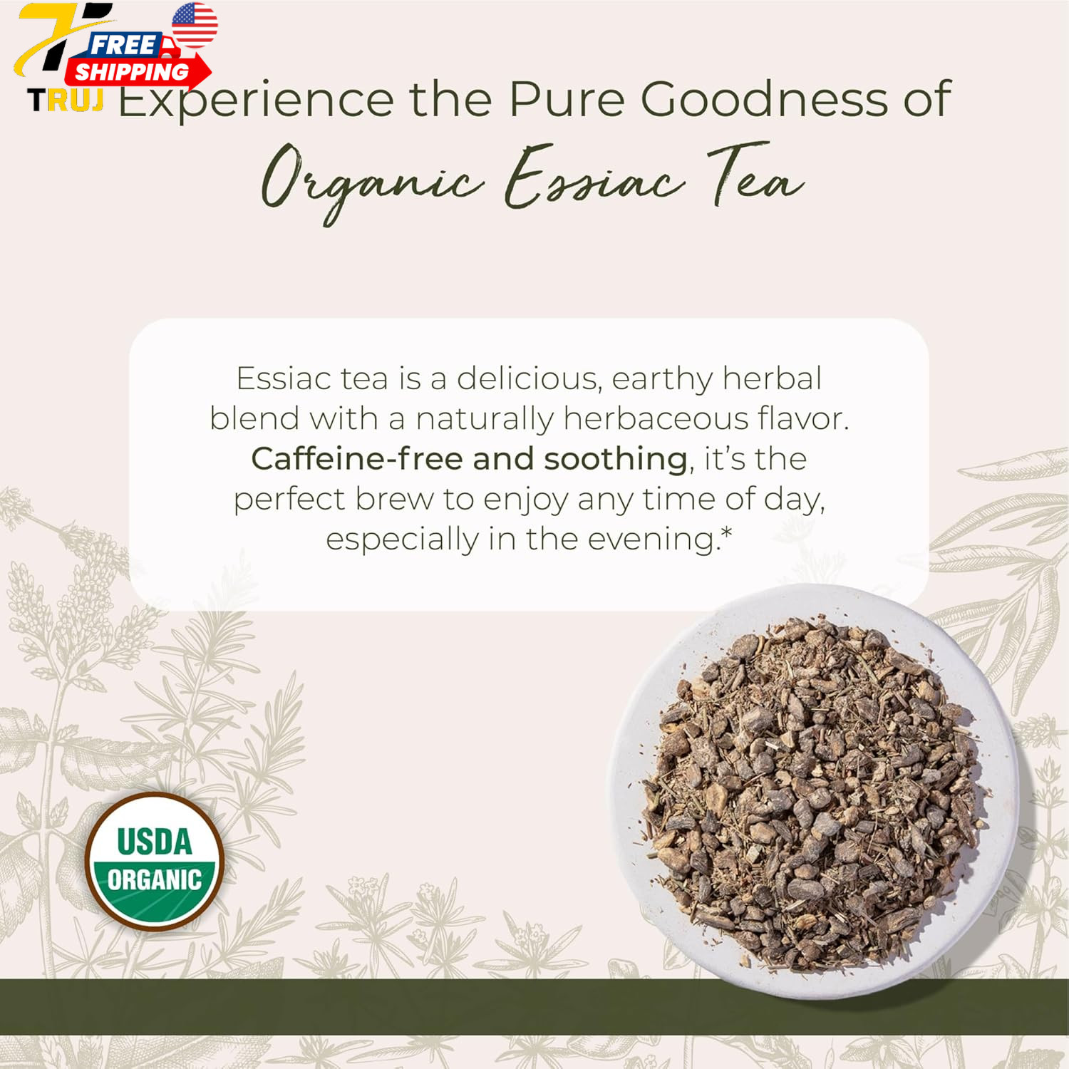 Starwest Botanicals Organic Essiac Tea Bulk 1 Pound Bag Herbal Loose Leaf NEW
