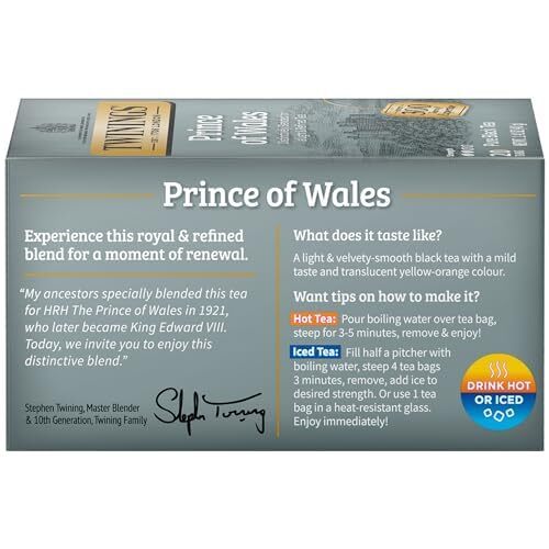 Twinings Prince of Wales Pure Black Tea Bags – 20 count