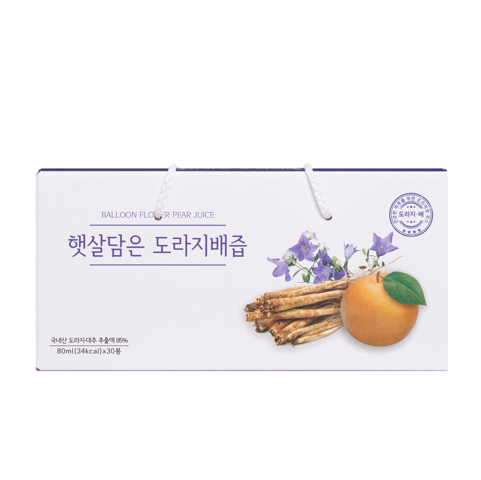 Haein Bellflower & Pear Juice 80ml x 30 pouches | Korean Herbal Drink 3yr Root