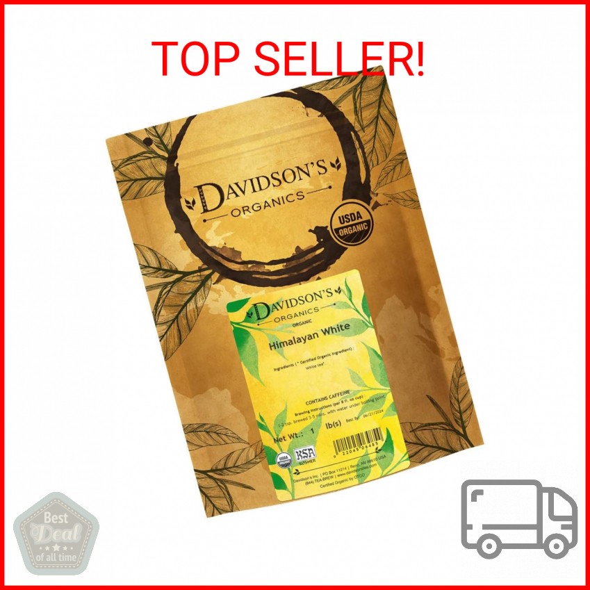 Davidson’s Organics, Himalayan White, Loose Leaf Tea, 16-Ounce Bag