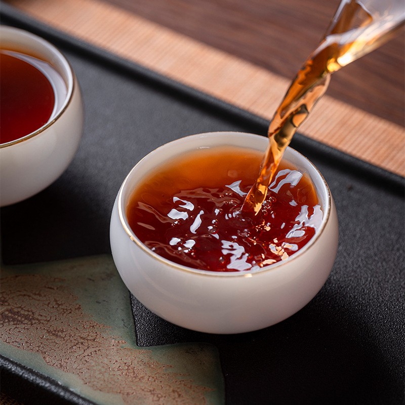 200g Pu’er Tea Yunnan Menghai Ripe Pu-erh Tea Large Leaf Species Compressed Tea