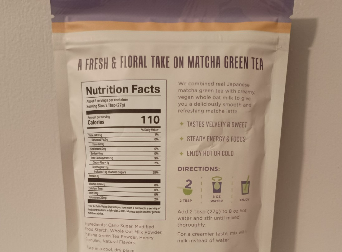 2 Karma Kitchen Japanese Barista-Style Honey Lavender Matcha Latte w/ Oat Milk