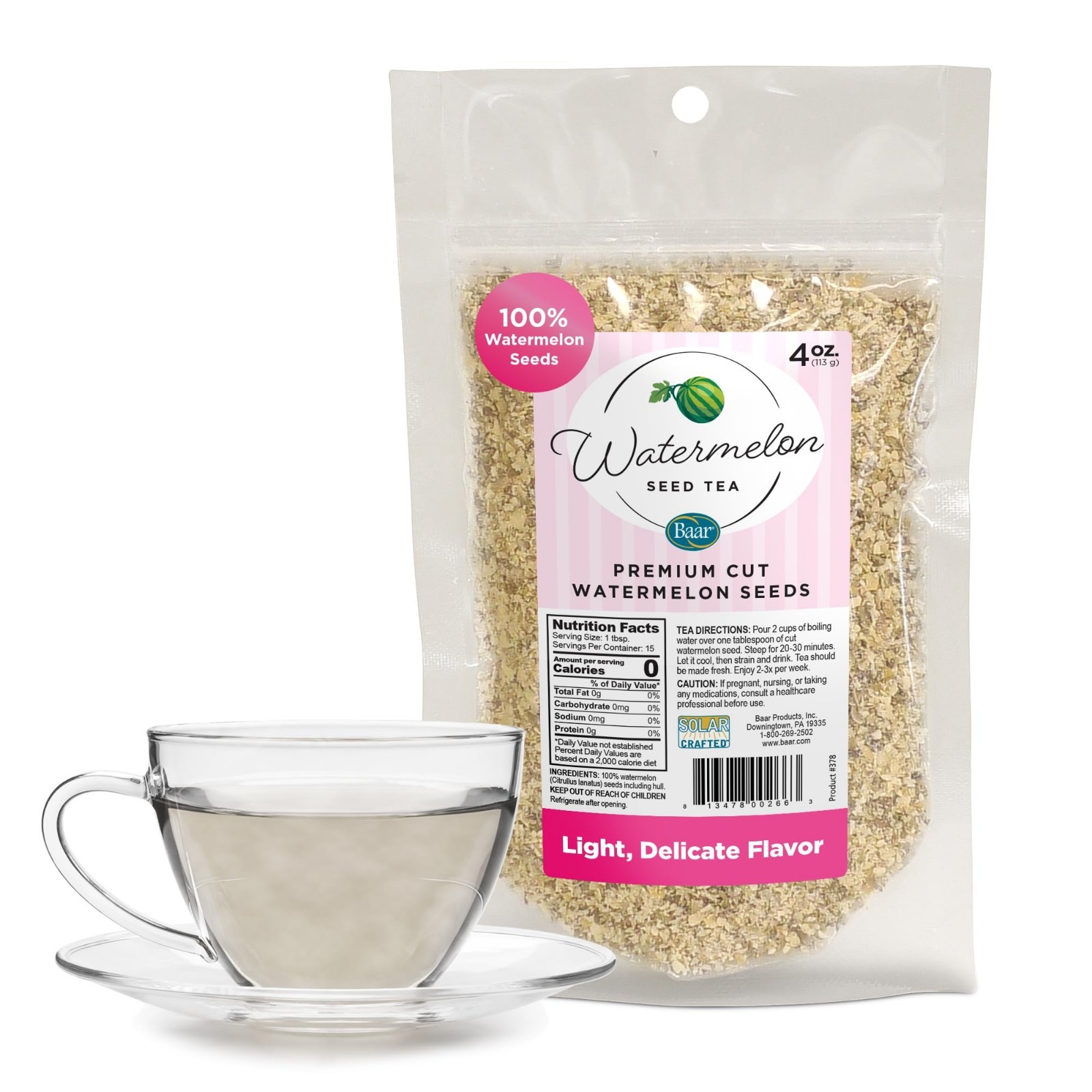 Watermelon Seed Tea – Premium Whole Seeds, 4 oz – Natural Herbal Drink Mix