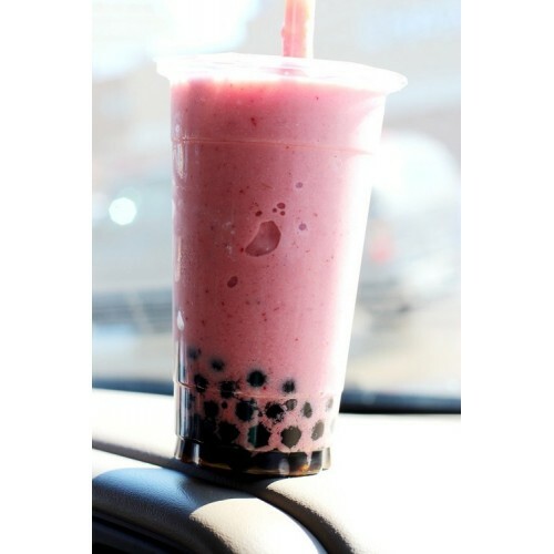 Premium STRAWBERRY BANANA Powder Boba Bubble Tea Tapioca Pearl Smoothie 12 oz