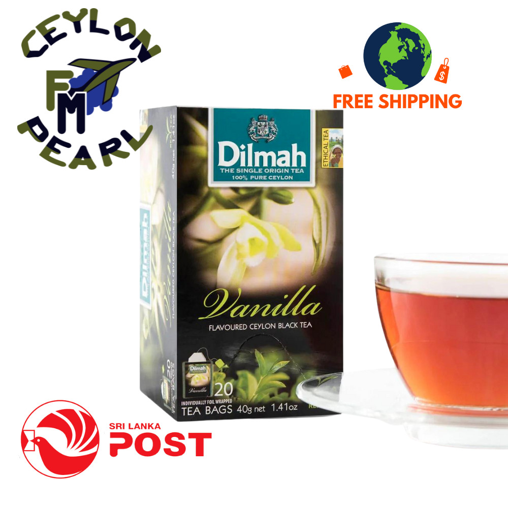 Dilmah Pure Ceylon Black Tea 20 Bags in Flavored and Free Shipping Sri Lanka