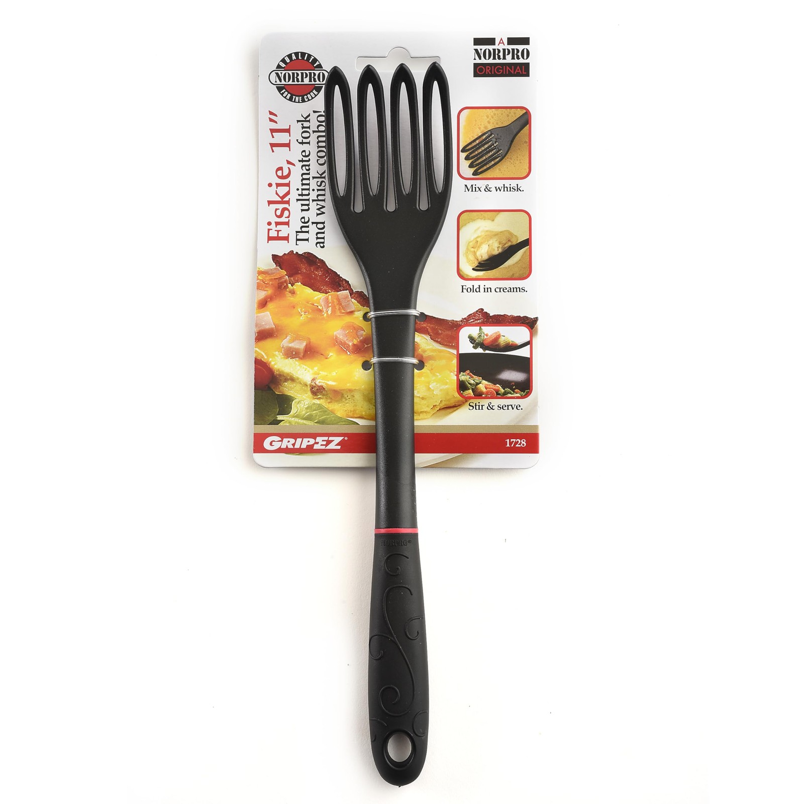 Norpro 1728 Grip-EZ Fiskie, 11 Inch, The Ultimate One Size, Black