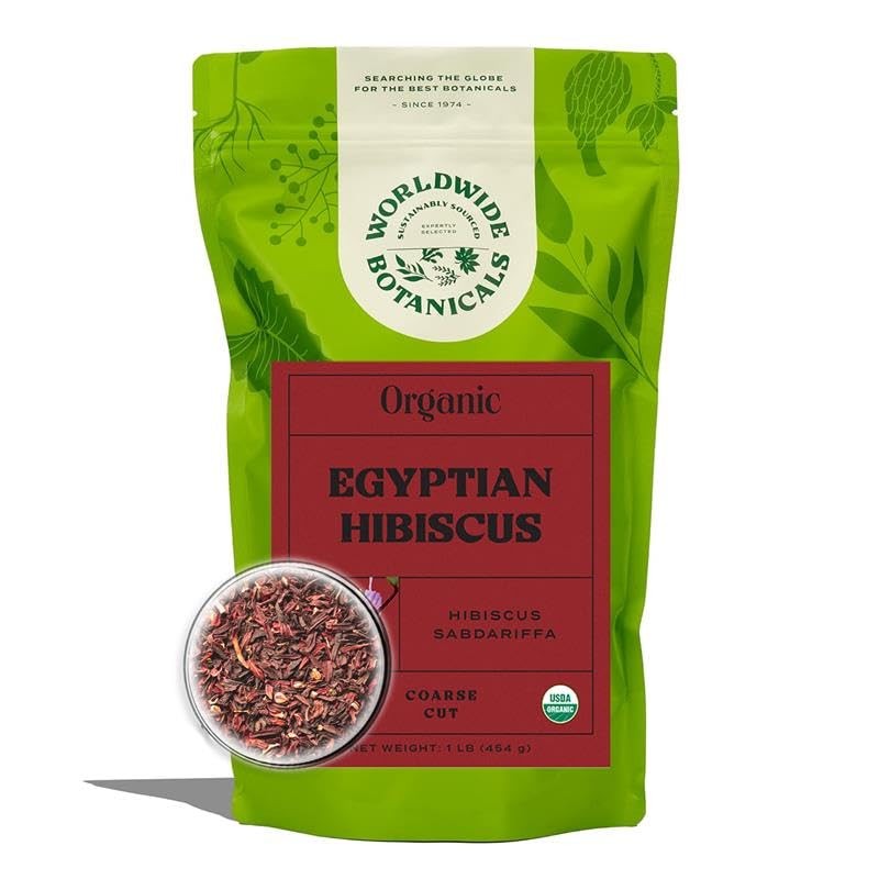 Organic Hibiscus Tea – 8 oz, Loose Leaf, Cut and Sifted – 100% Egyptian Hibis…
