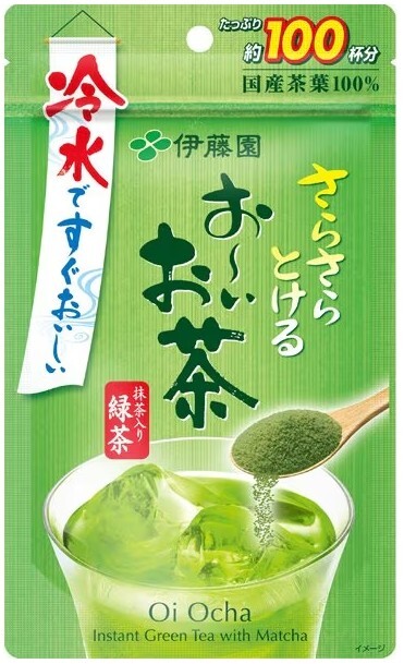 ITOEN OI OCHA JAPANESE GREEN TEA AND MATCHA BLENDED POWDER 80g for 100 CUPS