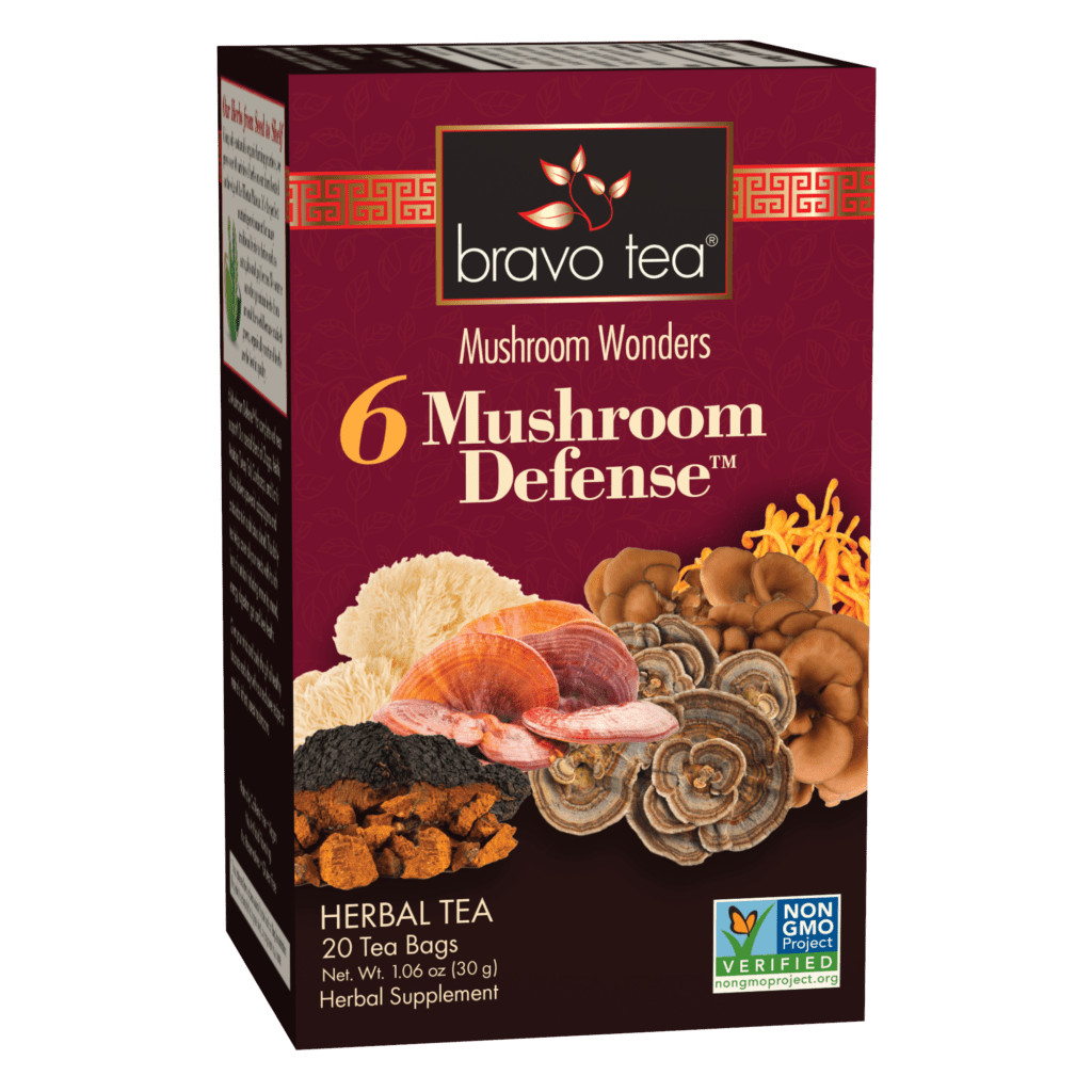 6 PACK Bravo Herbal Tea Mushroom Wonders 6 Defense Complete WELLNESS Supp NO GMO