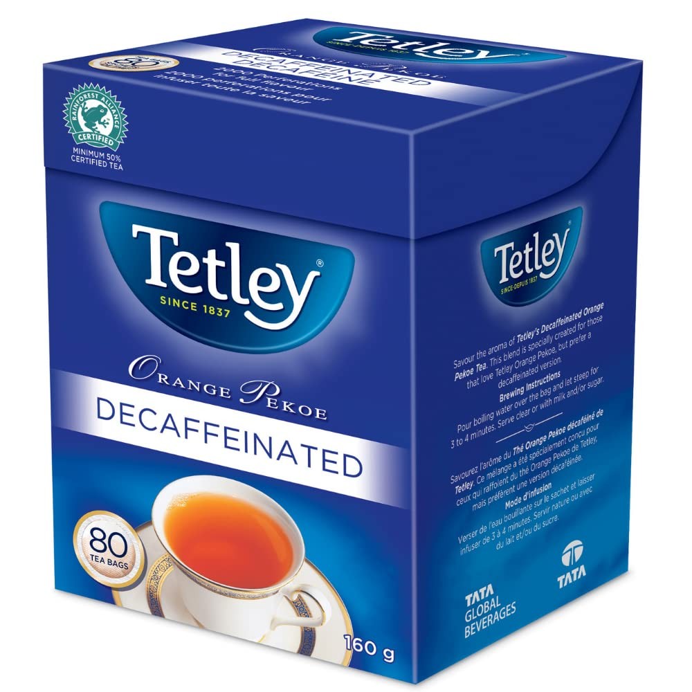 Orange Pekoe Decaffeinated Tea 80 Decaf Tea Bags 160g {Imported from Canada}