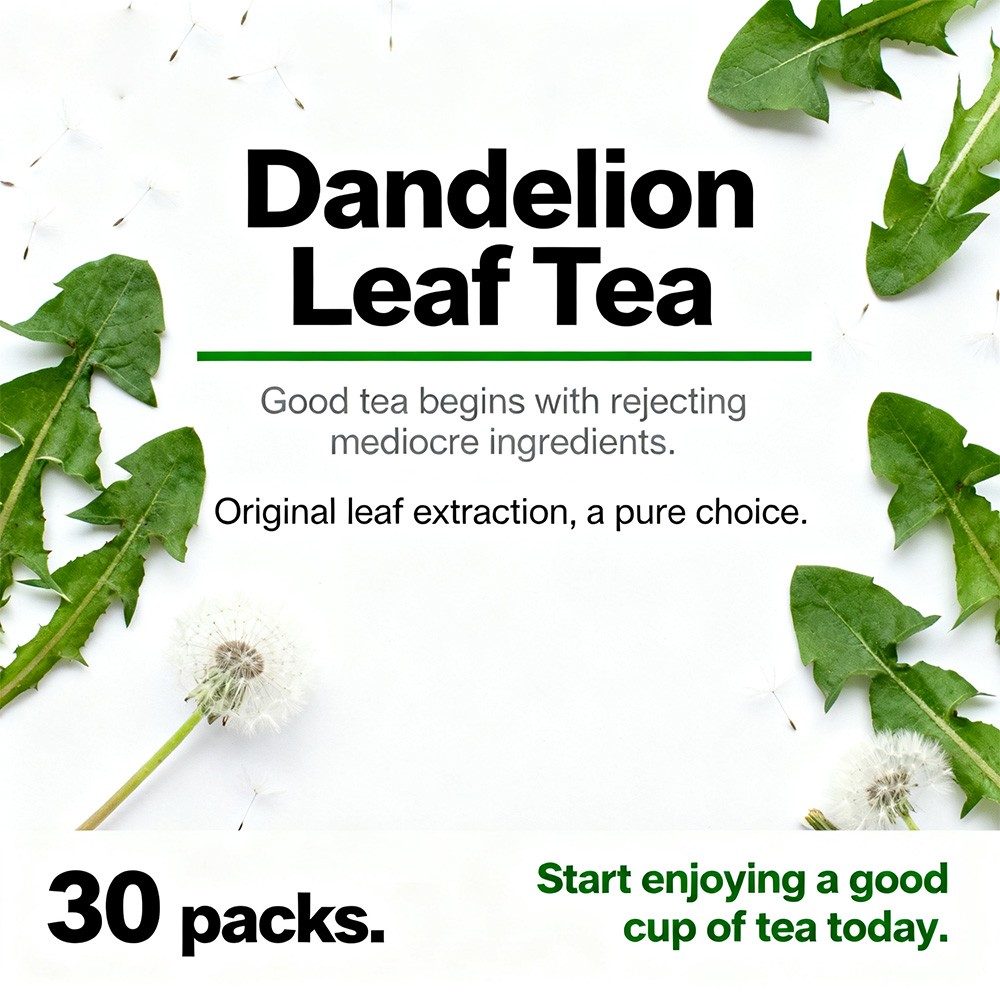 Dandelion Leaf Carefully Selected Ingredients 30 Individually Packaged Tea Bags