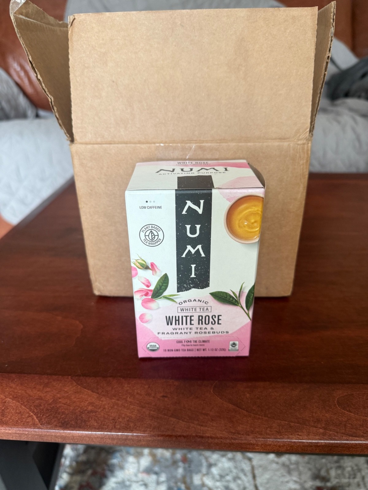 Numi organic tea bags White Rose- 6 boxes, 16 tea bags each box
