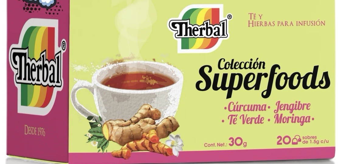 Te Superfoods Moringa Curcuma Jengibre Te Verde 40 Tea Bags Natural Therbal