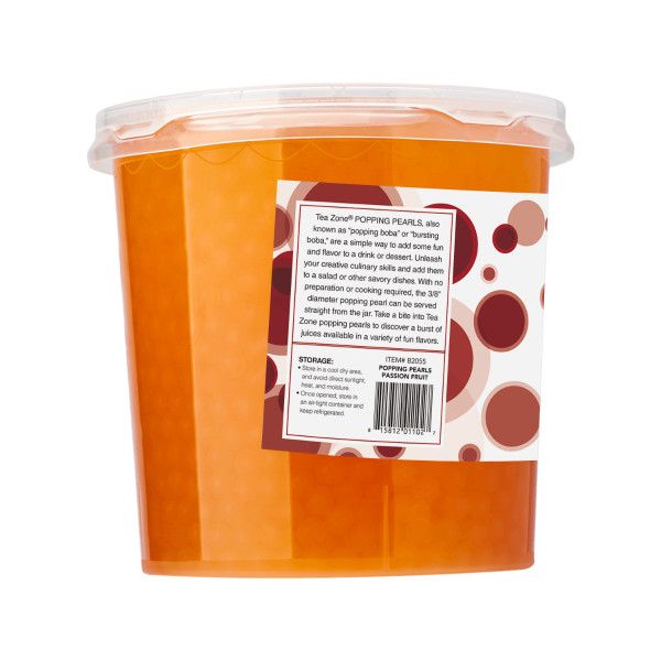 Tea Zone Passion Fruit Popping Pearls (7 lbs), B2055