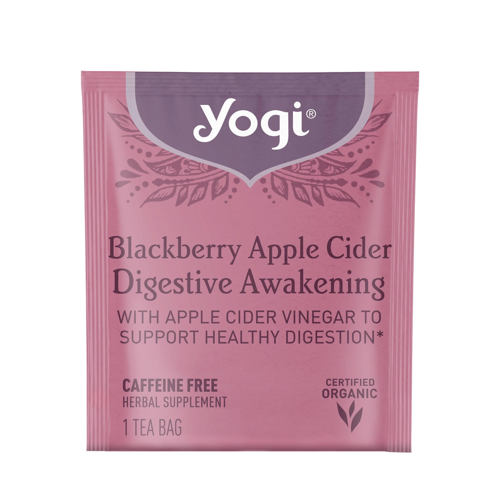 Yogi Tea Blackberry Apple Cider Digestive Awakening, Herbal Tea Bags, 16 Count