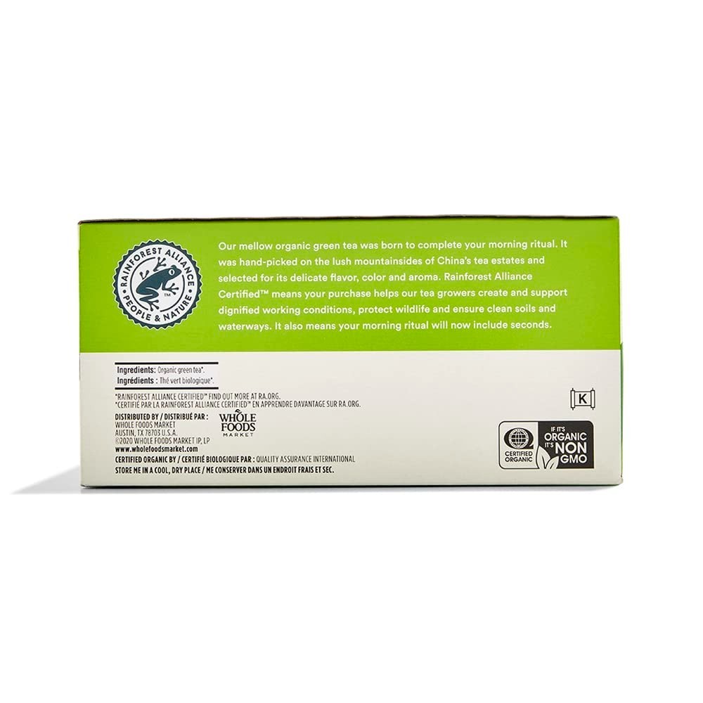 Organic Green Tea Bags, 70 Count | Antioxidant-Rich & High Caffeine Delight