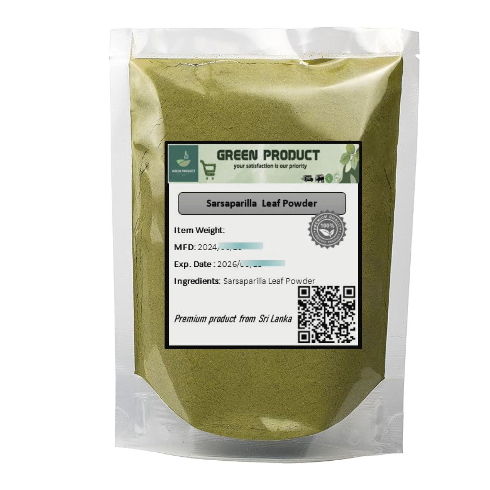 Sarsaparilla Leaf Powder | Organic Hemidesmus indicus | 100% Natural Herbal Tea