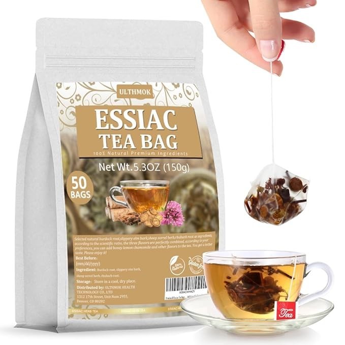 Essiac Tea Bags – 50 Count, Natural Wellness Blend, Caffeine-Free, Herbal Tea fo