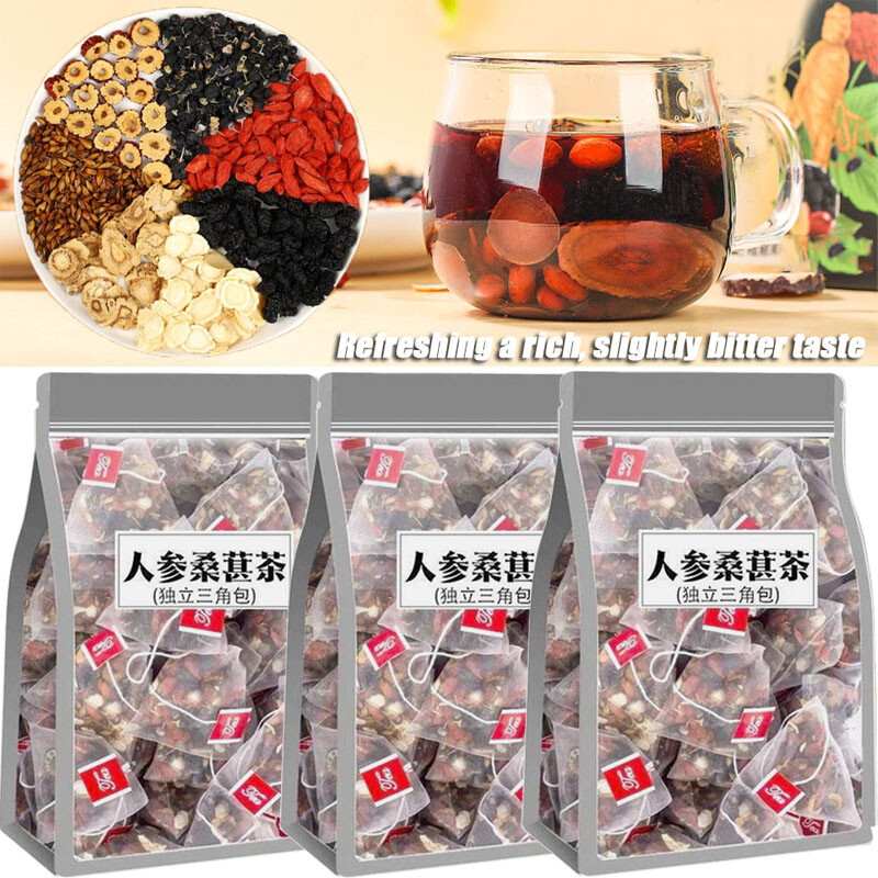 60 Bags /3box Ginseng Five Treasure Tea – Kidney Support, Red Date Herbal Blend