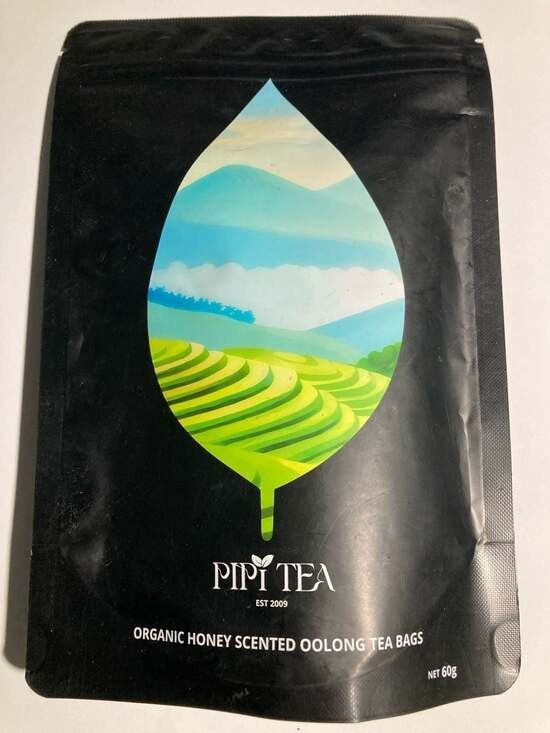 PIPI TEA Organic Honey Scented Oolong Tea Bags, 120g (2 Packages/40 Ct)