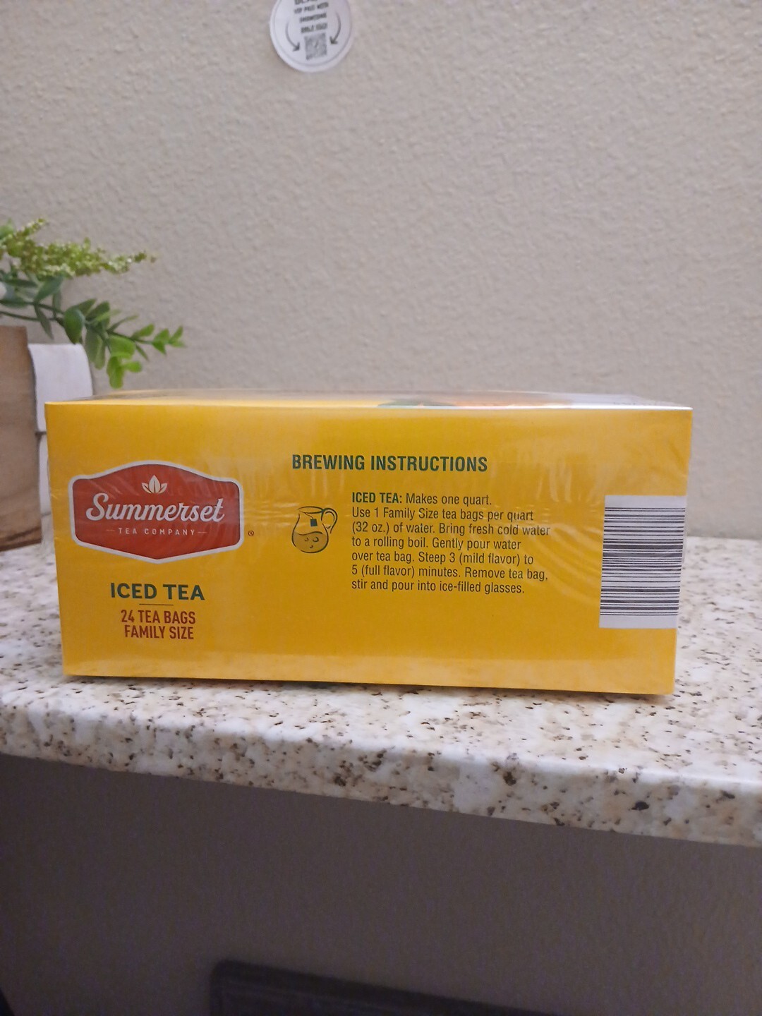 Summerset Iced Tea 24 tea Bags 6.Oz/170g Exp:05/2026