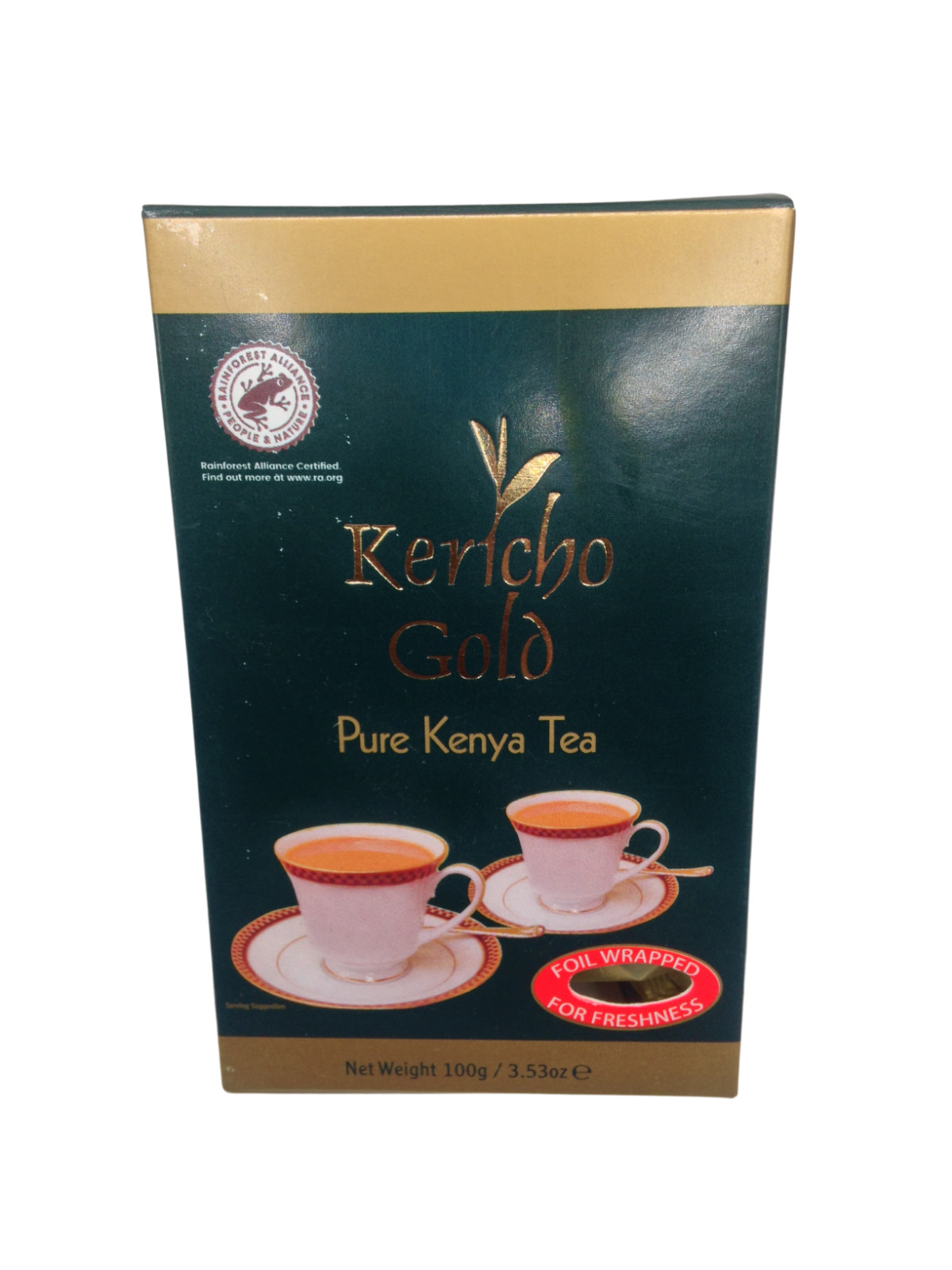 Kericho Gold – Kenya Finest Pure Black Tea – (100g) Loose Tea Foil Wrapped Box