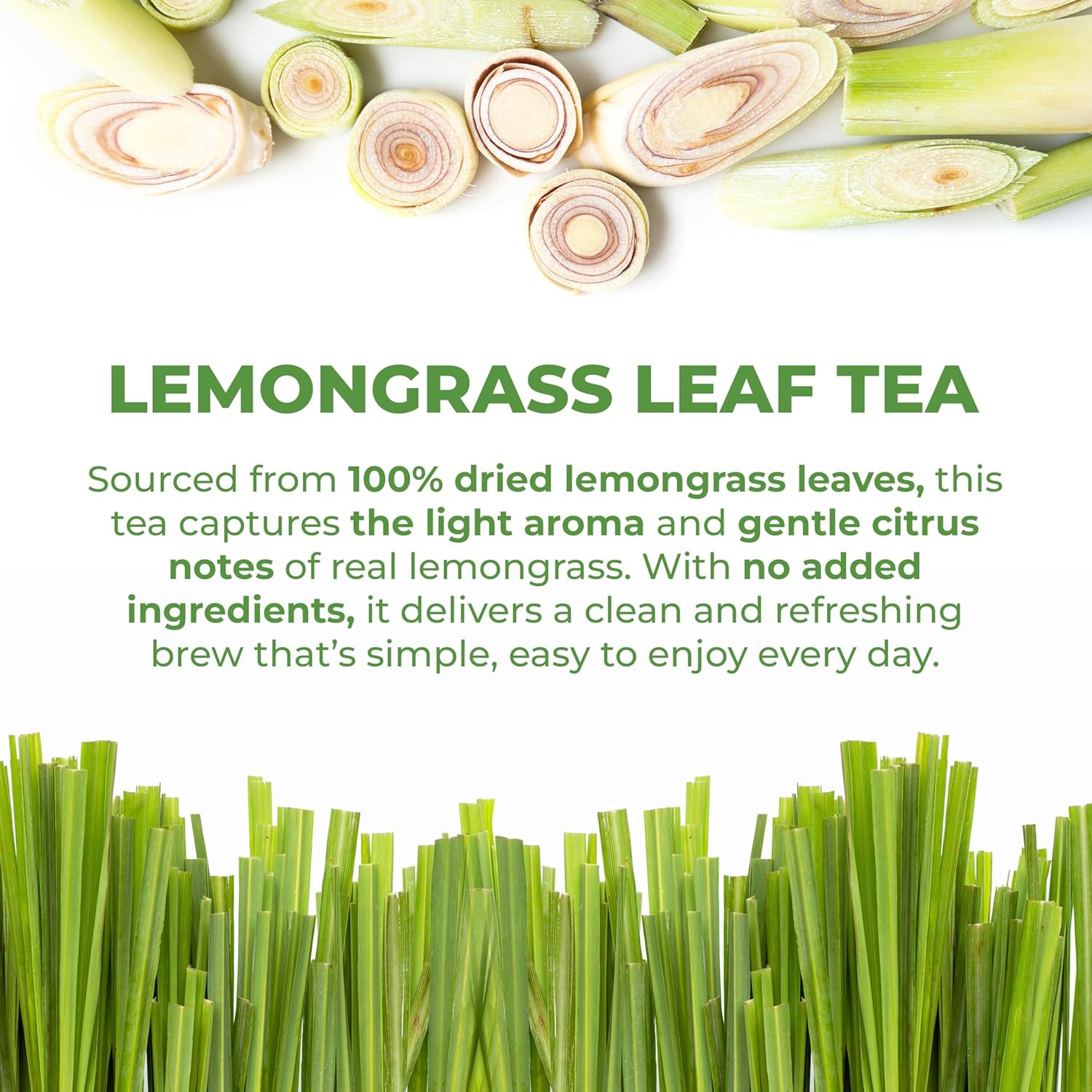 80 Premium Lemongrass Tea Bags, Natural Herbal Lemongrass Leaves, Te De Limoncil