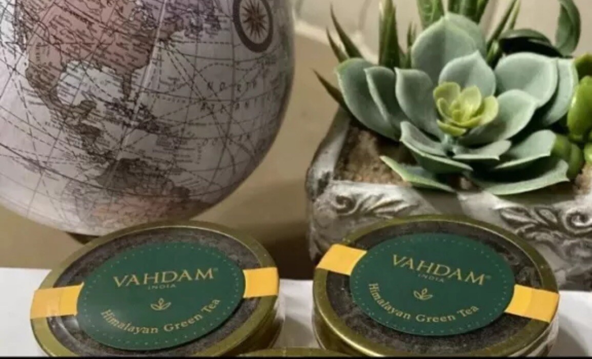 2x Vahdam Himalayan Pure Green Tea Loose Leaf .88oz Sealed EXP 02/2025