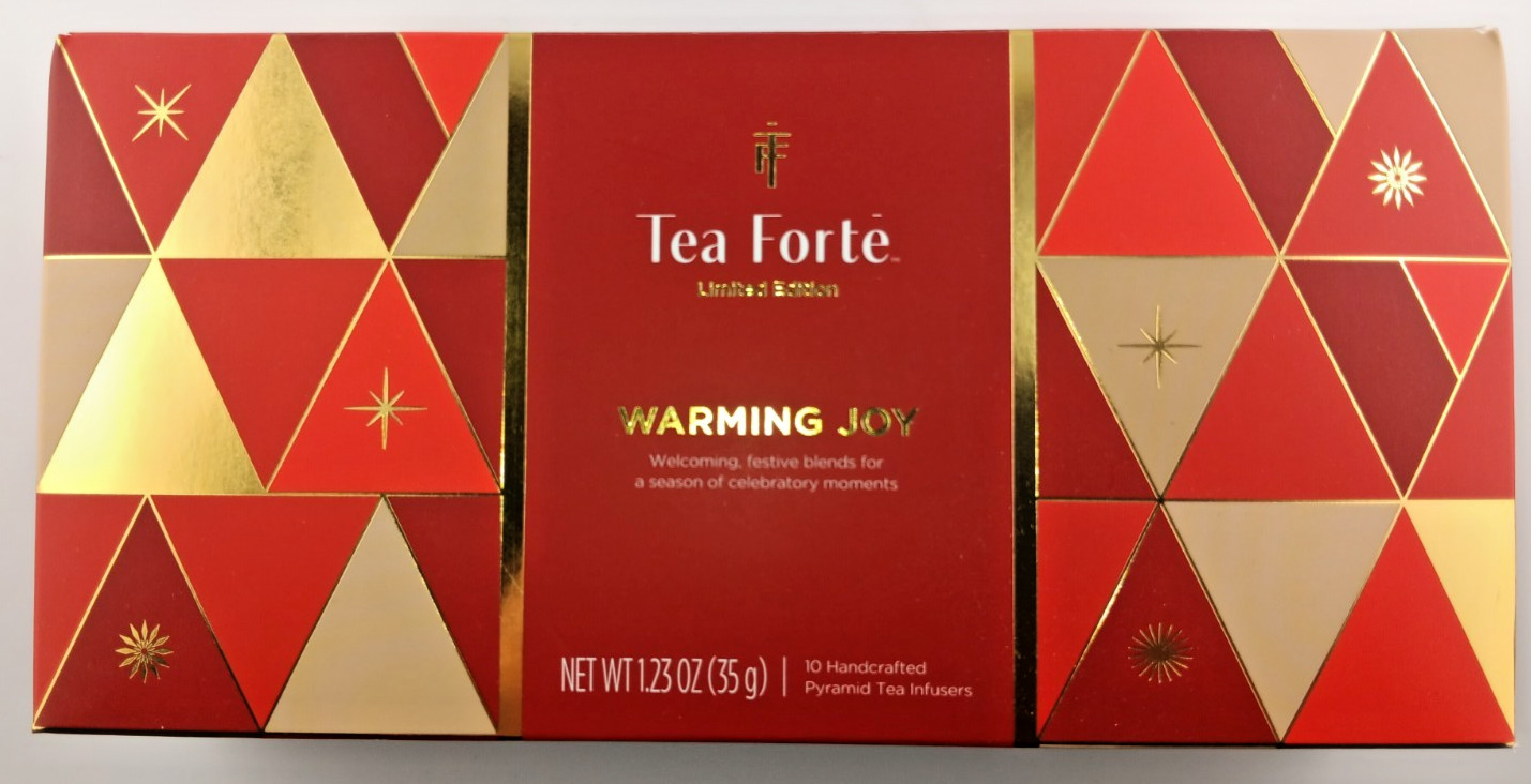 Tea Forte Warming Joy Gift Set, Limited Edition, Tea Sampler 10 Pyramid Tea