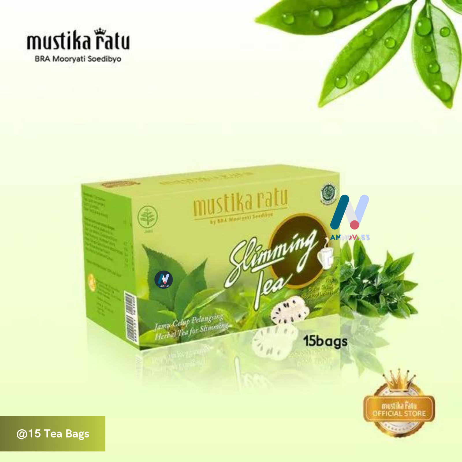 MUSTIKA RATU Herbal Slim Soursop Tea Immune Antioxidant Weight Loss Fat Burn 2X