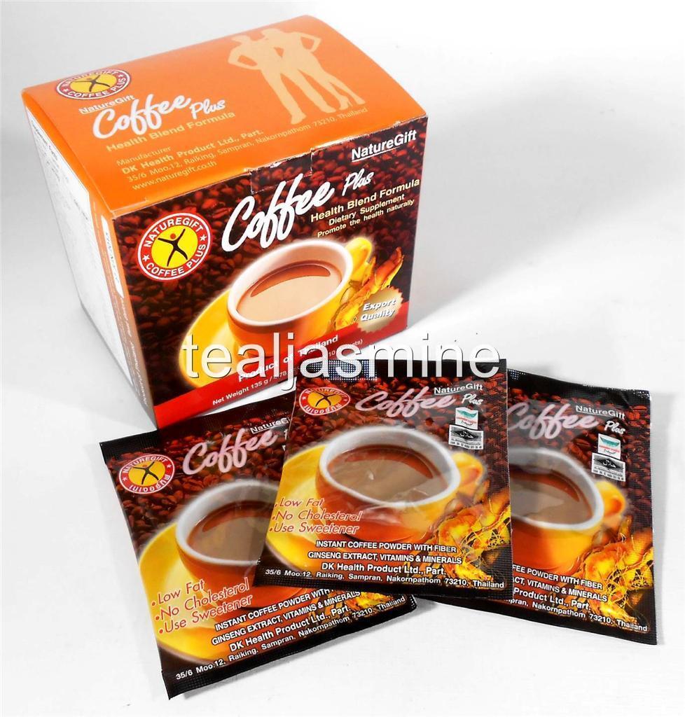 Nature Gift COFFEE PLUS with Fiber Ginseng Instant Coffee Factory Case of 40