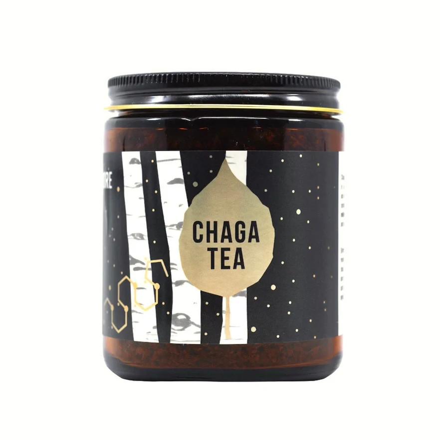 NORTH SPORE Wild Foraged Chaga Mushroom Tea / 2.4oz jar