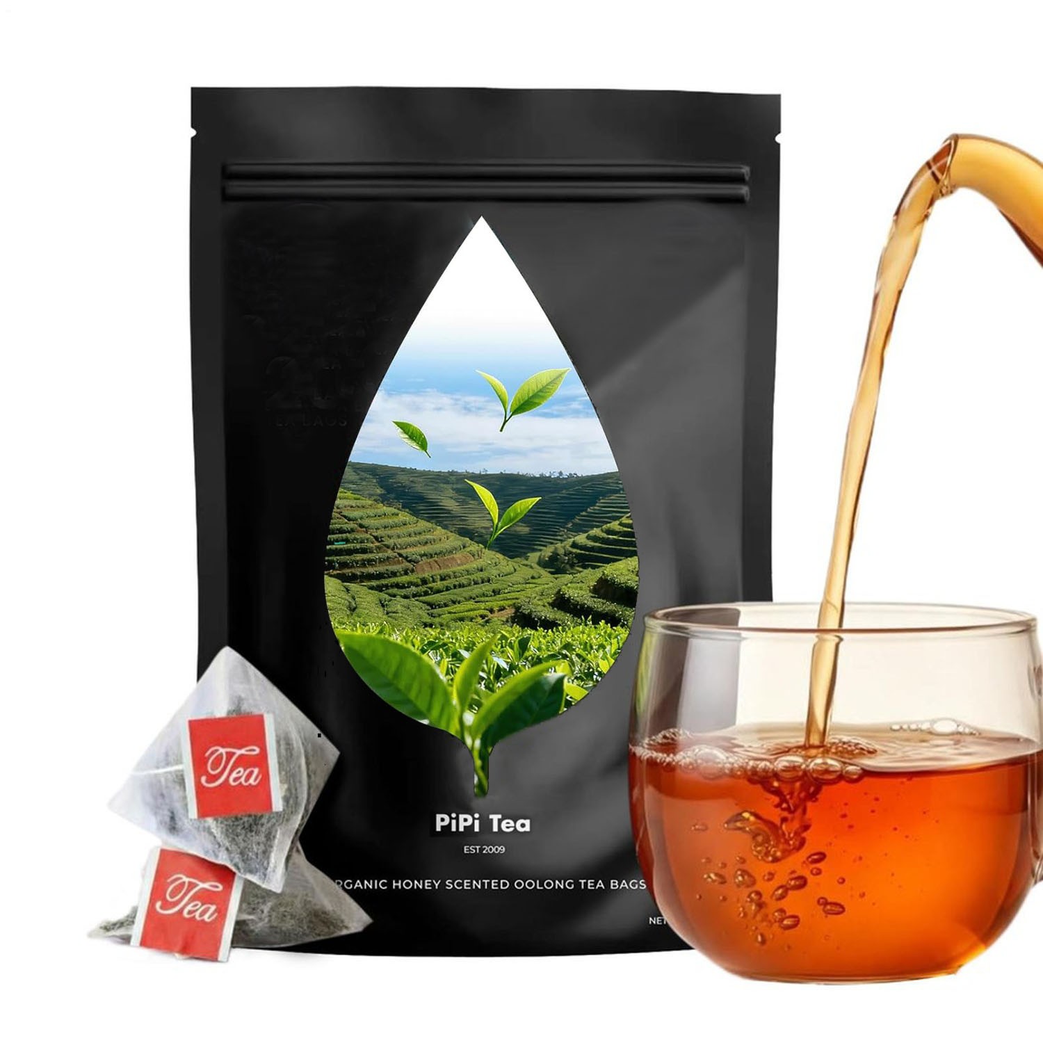 Pipi Tea Oolong,Pipi Oolong Tea,4g*20 Bags Selected Tea Leaves,Cortisol &Calming
