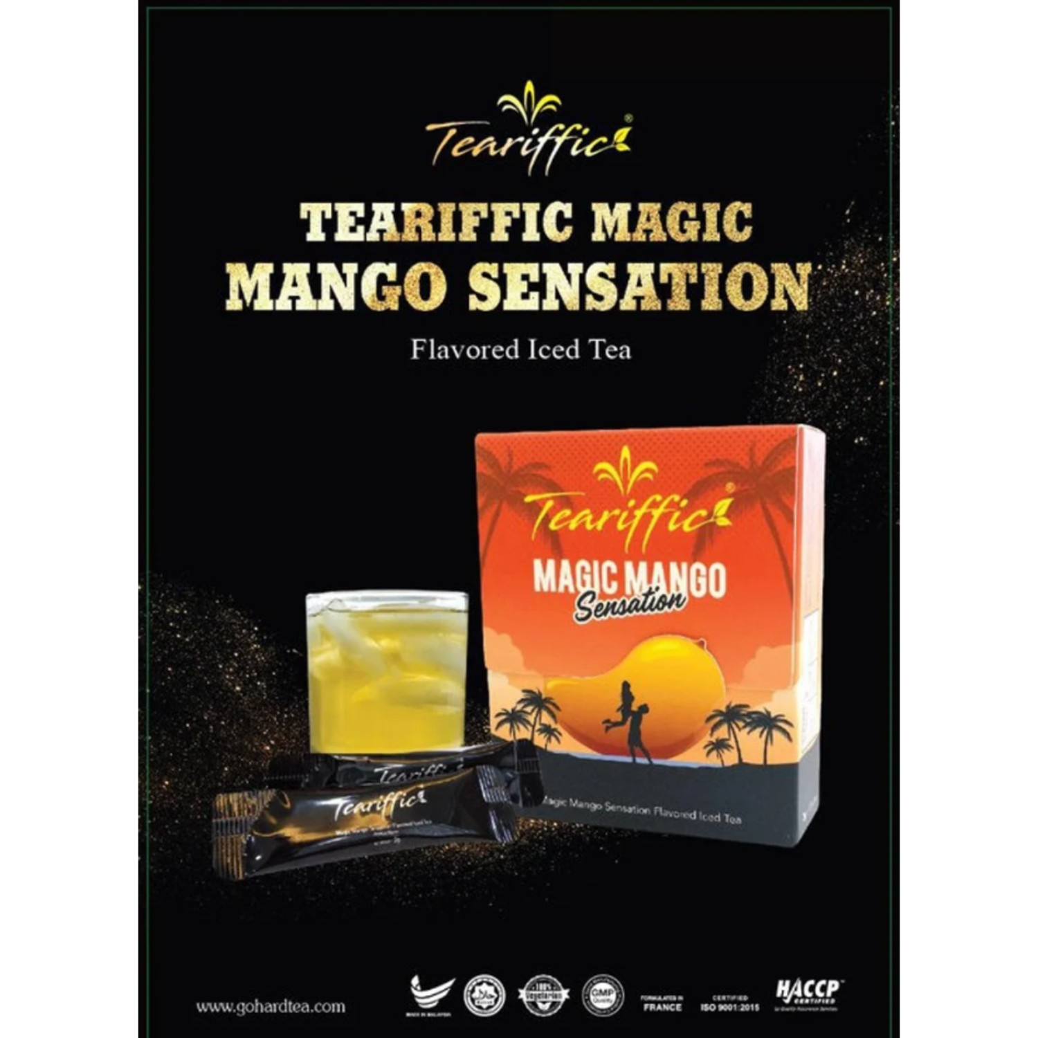 Teariffic Magic Mango Sensation Men Herb Energy Coffee Tea (12 Sachets)