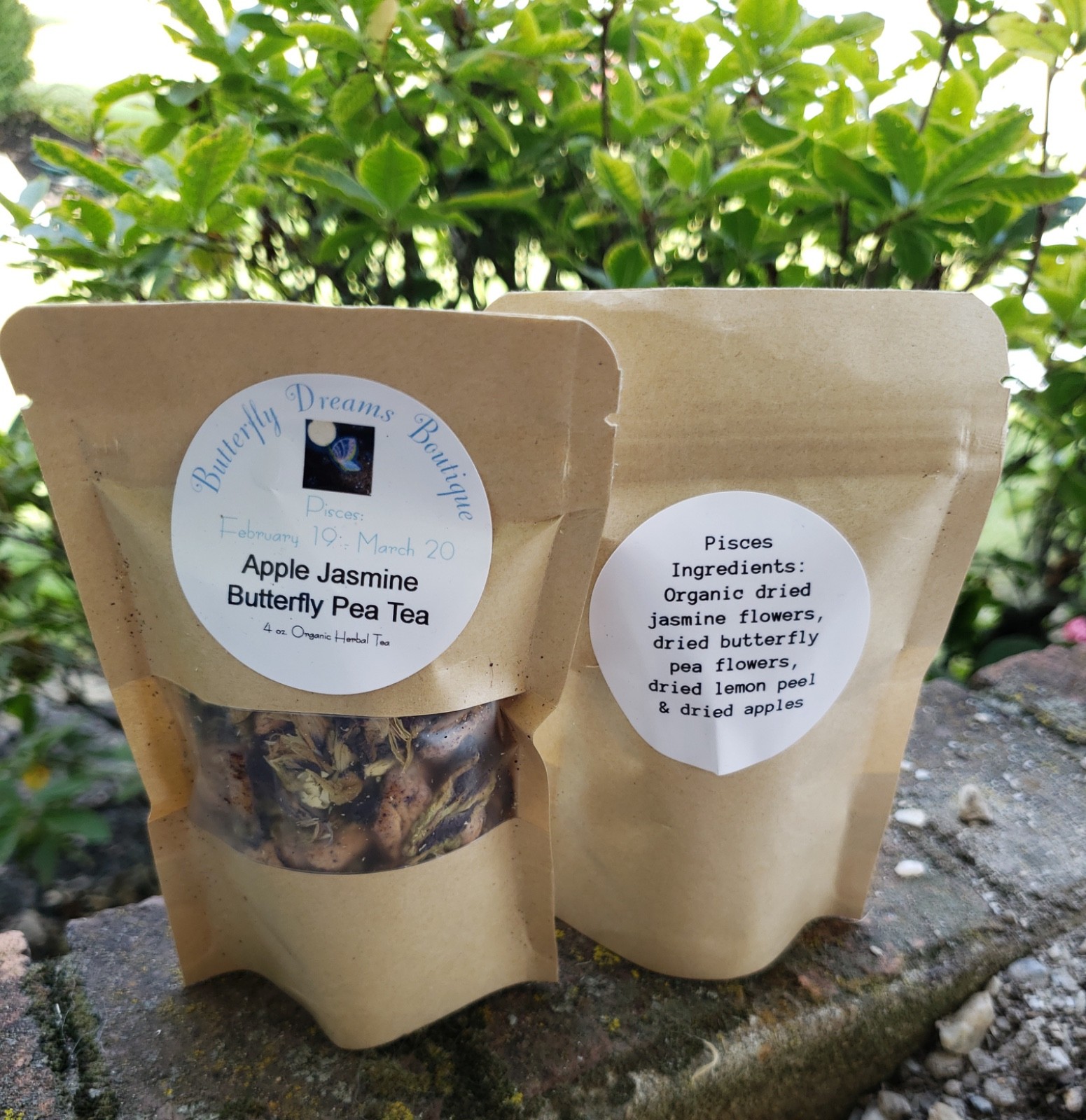 All Natural 4 oz Zodiac Astrology sign Herbal & Dried Fruit Tea Blends