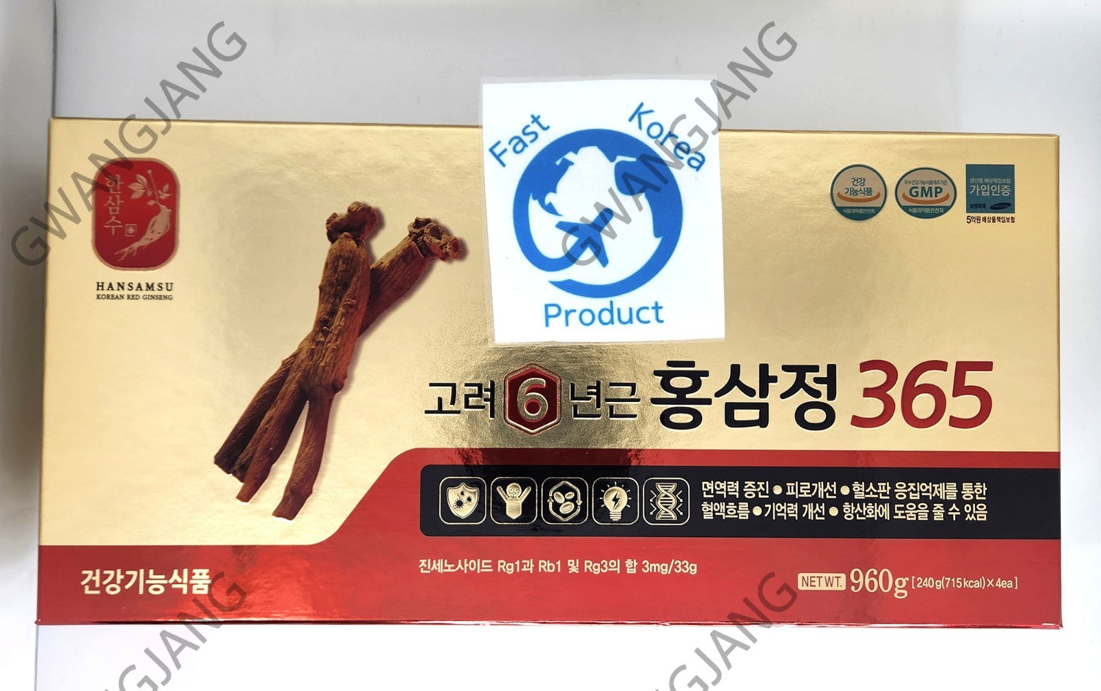 Korean 6 Years Red Ginseng Extract 365 Kpop Kfood 240g x 4pcs Kpop Tea New Hot
