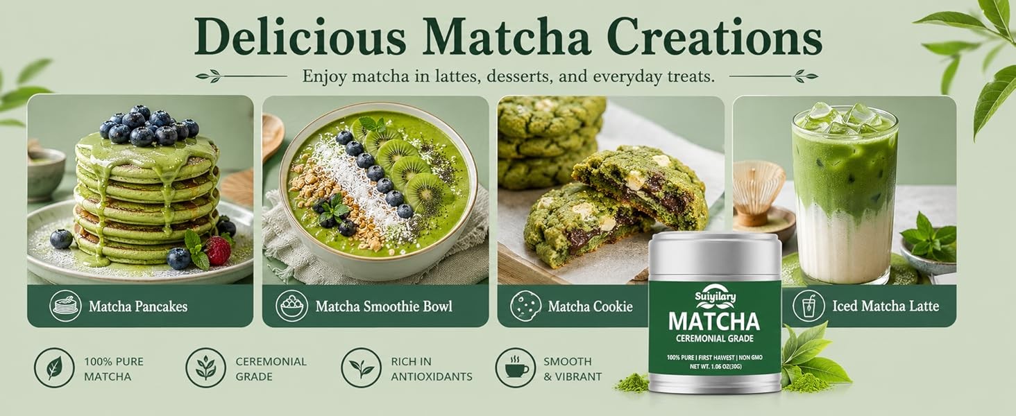 Ceremonial Grade Matcha Powder, Premium First Harvest Green Tea Powder – 100%