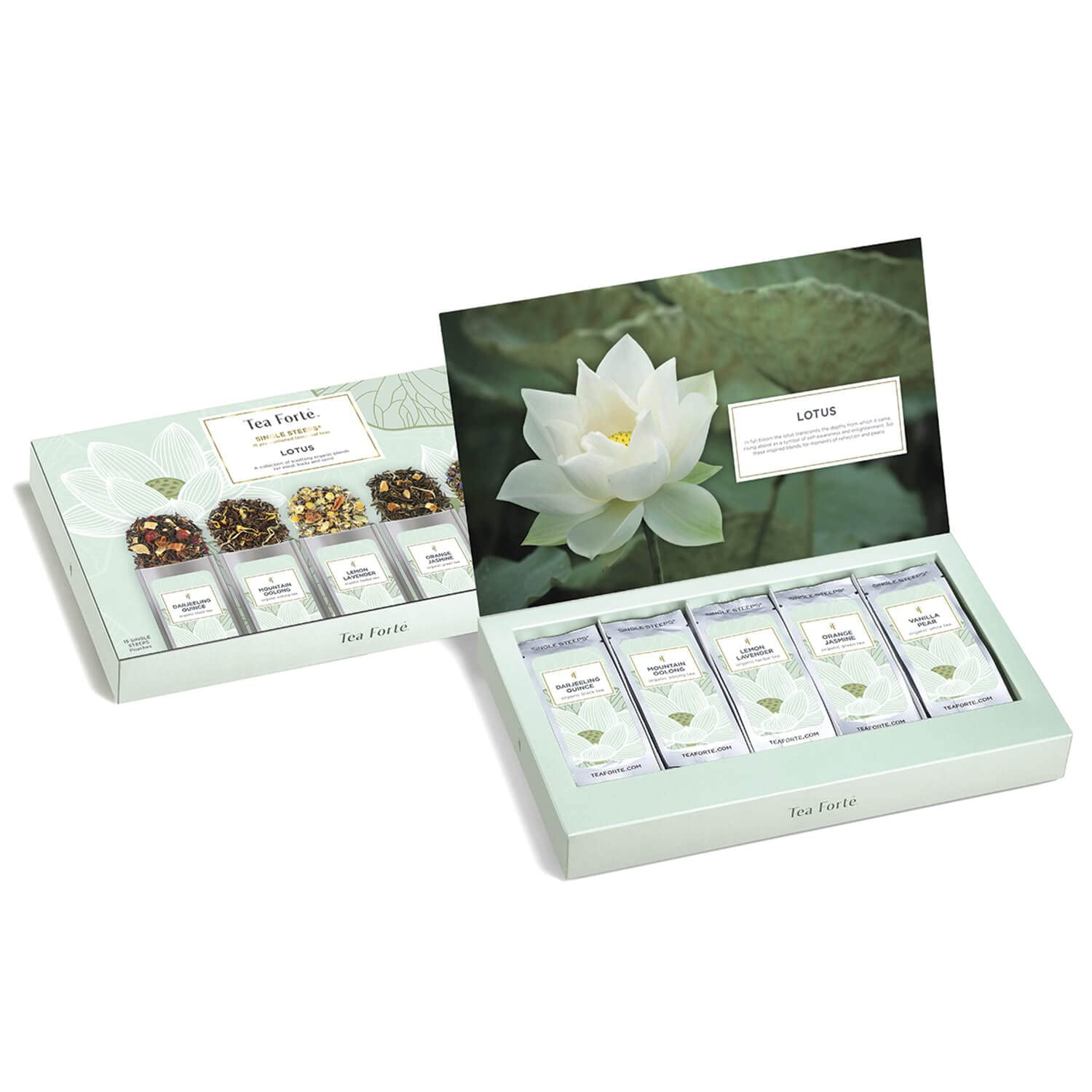 Tea Forte Lotus Single Steeps Loose Leaf Premium Mother’S Day Tea Gift Set Sampl