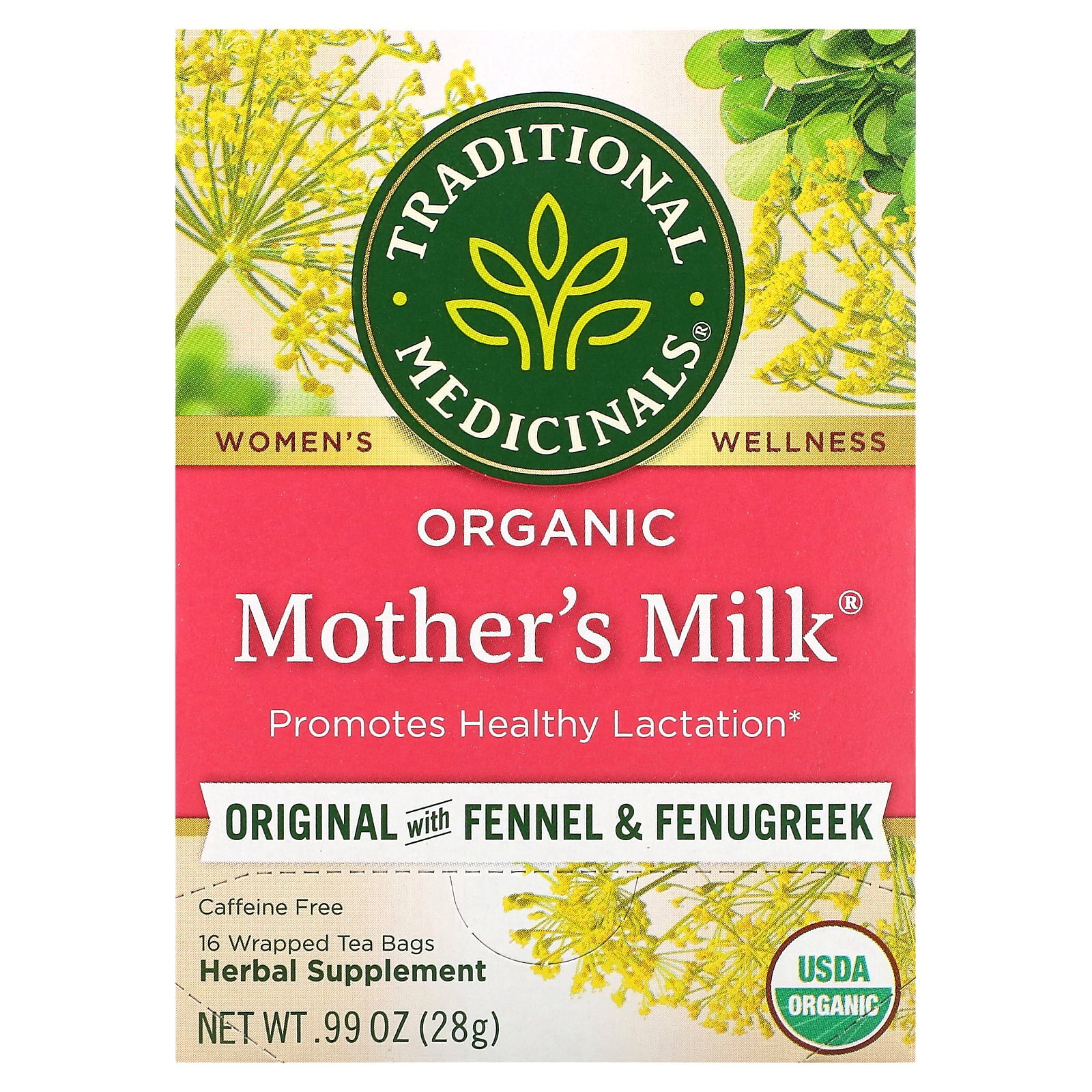 Organic Mother’s Milk®, Original with Fennel & Fenugreek, Caffeine Free, 16