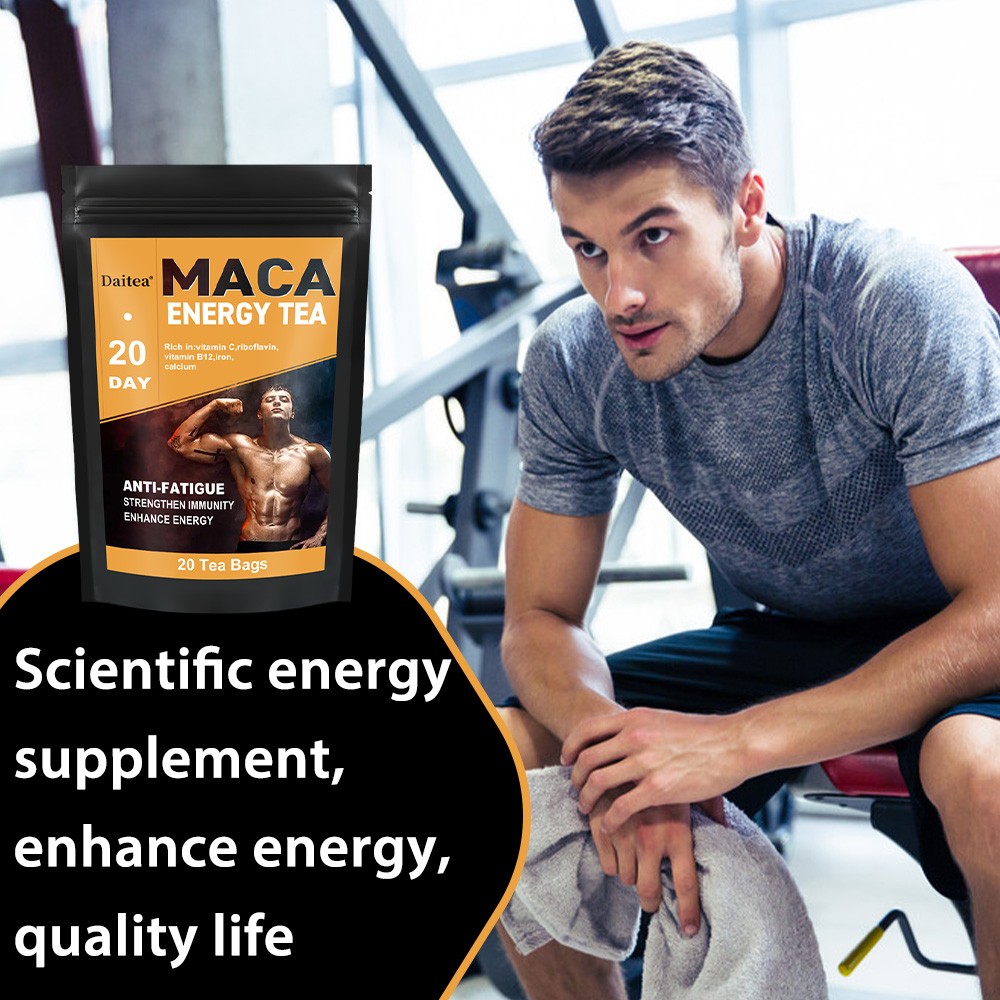 Men’s Black Maca Tea Energy Herbal Supplement Natural Male Energy Drink