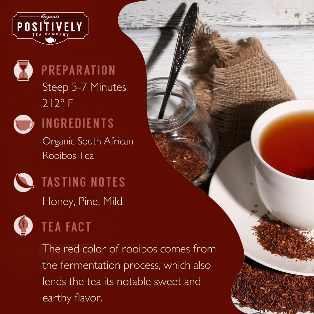South African Rooibos Tea – 100 Count Eco-Friendly Bags, Sweet & Nutty Flavor
