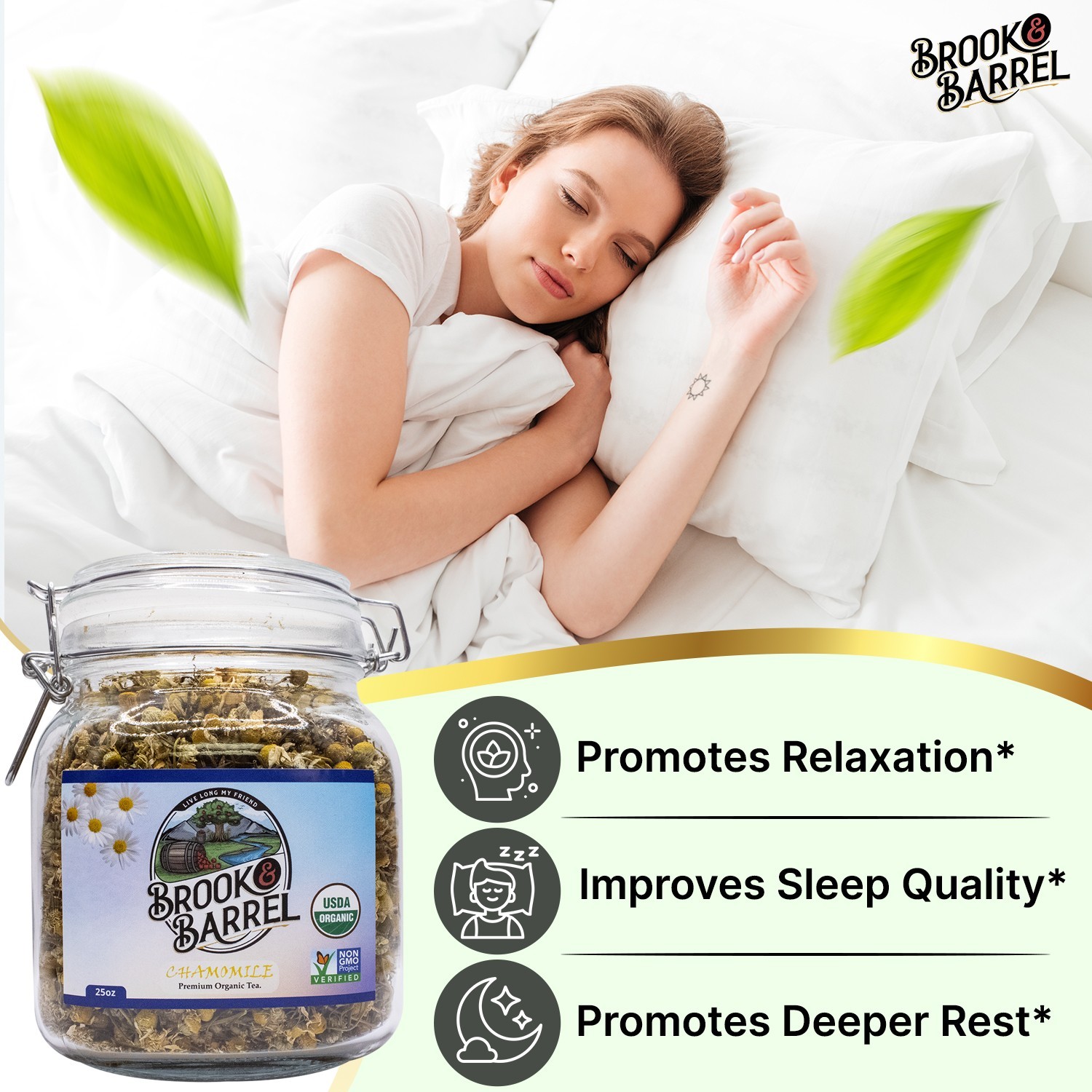Organic Chamomile Tea Loose Leaf | Farm to Table | Premium Taste | Relaxing Herb