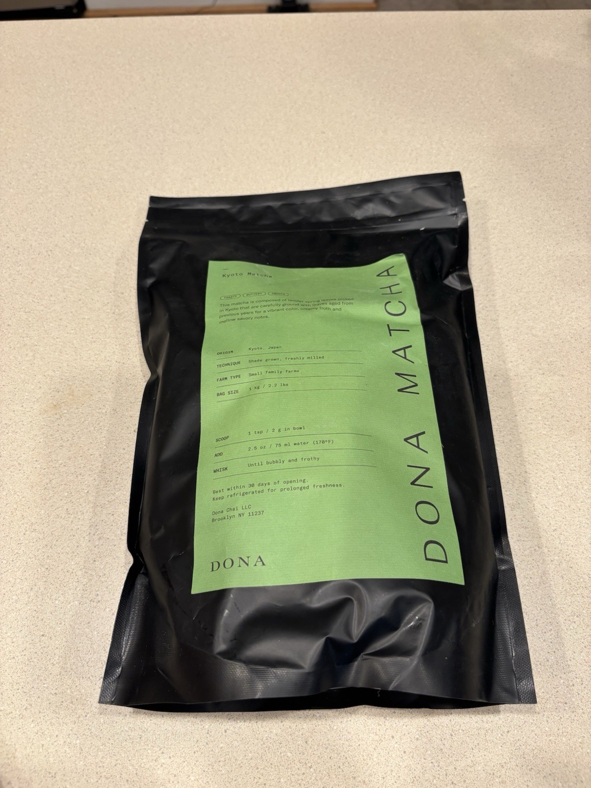 DONA Kyoto Matcha Shade Grown Japanese Green Tea Powder 1kg