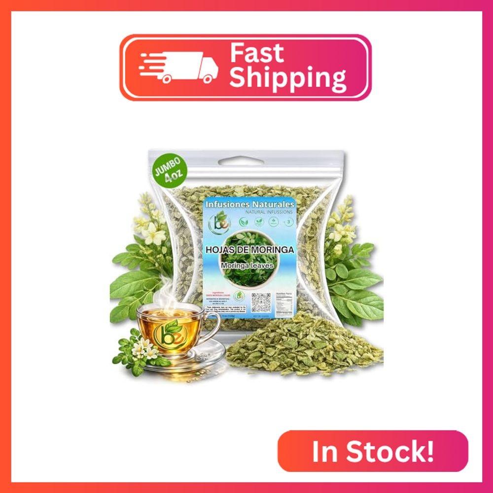 Moringa Leaf Tea – 4 oz (113 g) – 100% Natural Loose Leaf | Non-GMO, Vegan, Caff