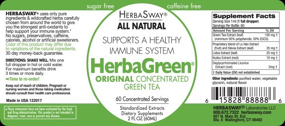 HerbaSway Labs Herbagreen Tea – The Original 2 fl oz Liq