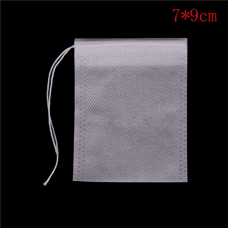 100Pcs Non-woven Empty Teabags String Heat Seal Filter Paper Herb Tea Bag GAMHJ